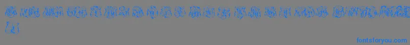 HardToReadMonogramsTwo-fontti – siniset fontit harmaalla taustalla