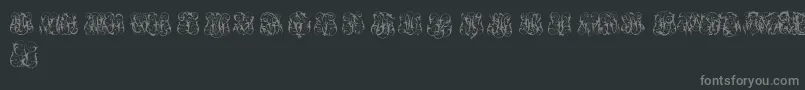 Шрифт HardToReadMonogramsTwo – серые шрифты на чёрном фоне