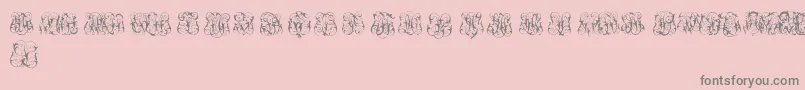 Police HardToReadMonogramsTwo – polices grises sur fond rose