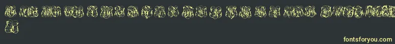 fuente HardToReadMonogramsTwo – Fuentes Amarillas Sobre Fondo Negro