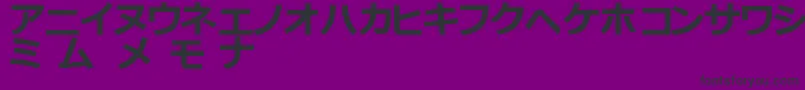 フォントKatakanaTfb – 紫の背景に黒い文字