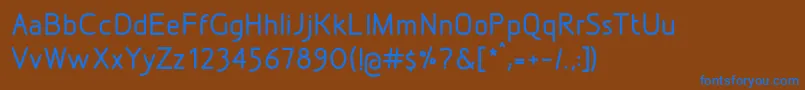 DesignioMedium Font – Blue Fonts on Brown Background