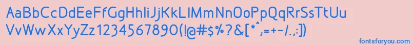 DesignioMedium Font – Blue Fonts on Pink Background