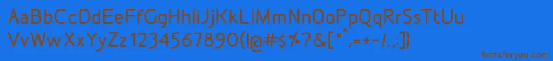 DesignioMedium Font – Brown Fonts on Blue Background