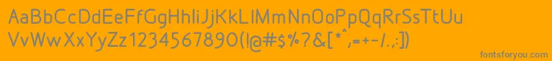 DesignioMedium Font – Gray Fonts on Orange Background