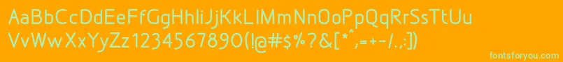 DesignioMedium Font – Green Fonts on Orange Background