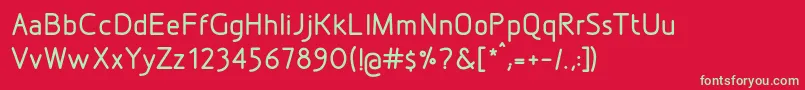 DesignioMedium Font – Green Fonts on Red Background
