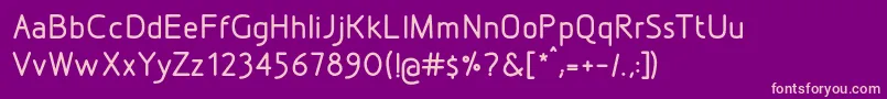 DesignioMedium Font – Pink Fonts on Purple Background