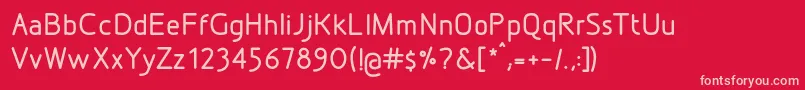 DesignioMedium Font – Pink Fonts on Red Background