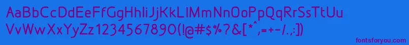 DesignioMedium Font – Purple Fonts on Blue Background