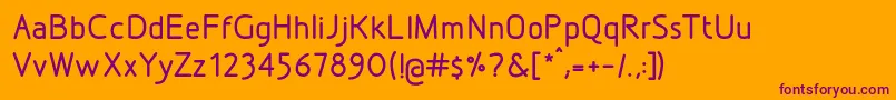 DesignioMedium Font – Purple Fonts on Orange Background