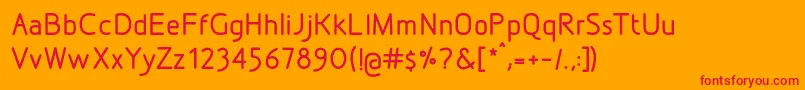 DesignioMedium Font – Red Fonts on Orange Background