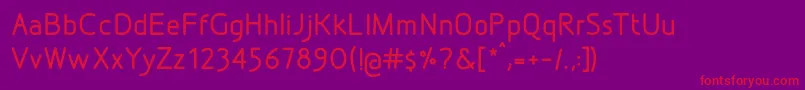 DesignioMedium Font – Red Fonts on Purple Background