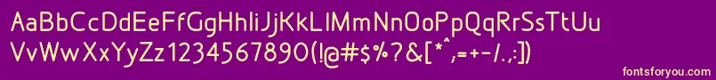DesignioMedium Font – Yellow Fonts on Purple Background