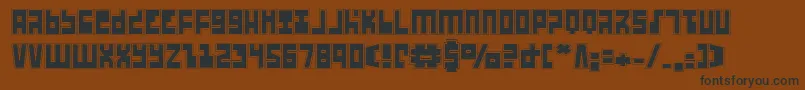 Weitere Informationen zur Ufohuntera-Schriftart Ufohuntera-Schriftart – Schwarze Schriften auf braunem Hintergrund