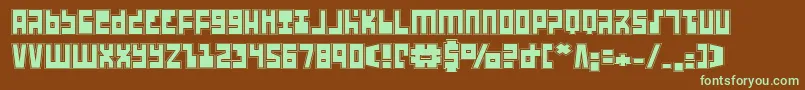 Ufohuntera Font – Green Fonts on Brown Background