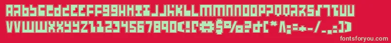Ufohuntera Font – Green Fonts on Red Background