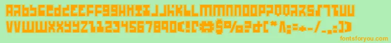 Ufohuntera Font – Orange Fonts on Green Background