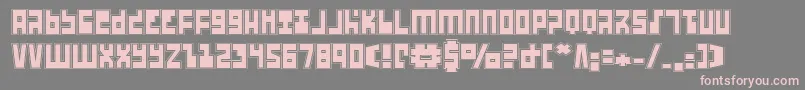 フォントUfohuntera – 灰色の背景にピンクのフォント