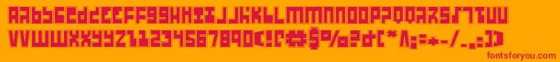 Ufohuntera Font – Red Fonts on Orange Background