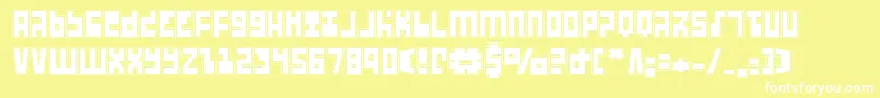 Ufohuntera Font – White Fonts on Yellow Background