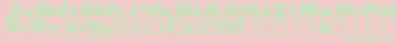 IncisedblackwideNormal Font – Green Fonts on Pink Background