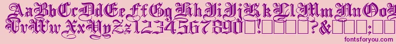 IncisedblackwideNormal Font – Purple Fonts on Pink Background