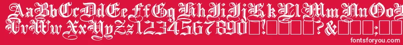 IncisedblackwideNormal Font – White Fonts on Red Background