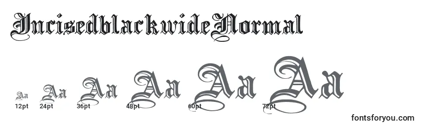 IncisedblackwideNormal Font Sizes