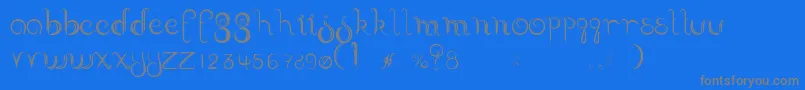 Delectable-Schriftart – Graue Schriften auf blauem Hintergrund