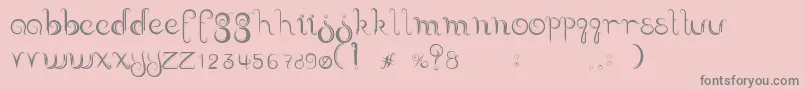 Delectable-Schriftart – Graue Schriften auf rosa Hintergrund