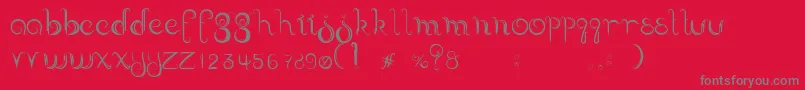 Delectable Font – Gray Fonts on Red Background