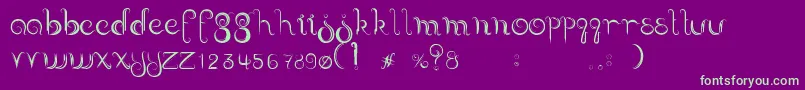 Delectable Font – Green Fonts on Purple Background