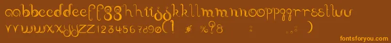 Delectable Font – Orange Fonts on Brown Background