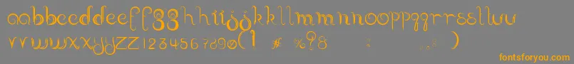 Delectable Font – Orange Fonts on Gray Background
