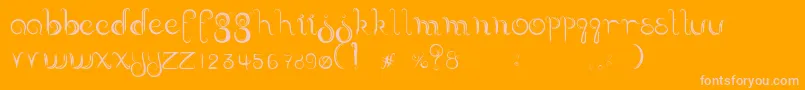Шрифт Delectable – розовые шрифты на оранжевом фоне