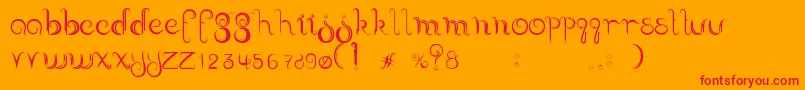 Delectable Font – Red Fonts on Orange Background