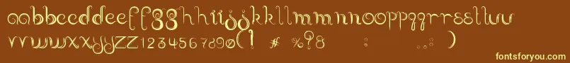 Delectable Font – Yellow Fonts on Brown Background