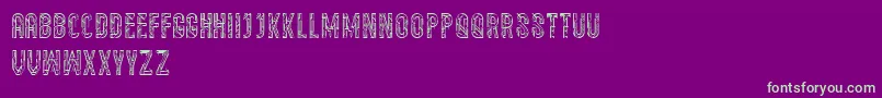 Semravut-Schriftart – Grüne Schriften auf violettem Hintergrund