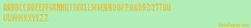 Semravut Font – Orange Fonts on Green Background