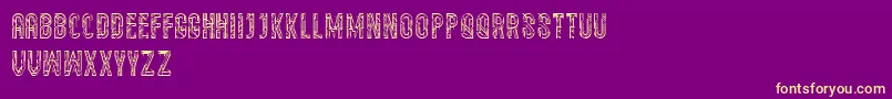 Semravut Font – Yellow Fonts on Purple Background