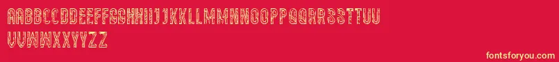 Semravut Font – Yellow Fonts on Red Background