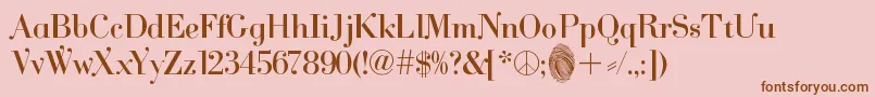 Cantabile Font – Brown Fonts on Pink Background