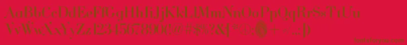 Cantabile Font – Brown Fonts on Red Background