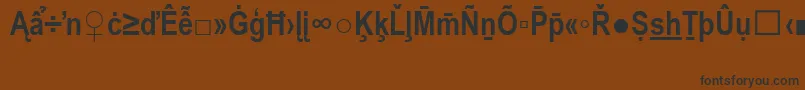 ArialNarrowSpecialG2Bold Font – Black Fonts on Brown Background