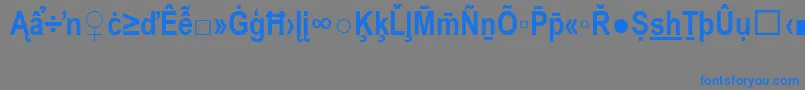 Шрифт ArialNarrowSpecialG2Bold – синие шрифты на сером фоне