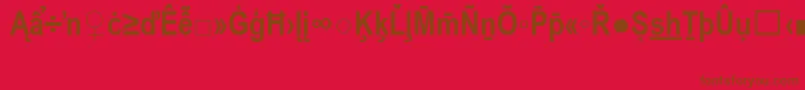 ArialNarrowSpecialG2Bold Font – Brown Fonts on Red Background