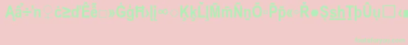 ArialNarrowSpecialG2Bold Font – Green Fonts on Pink Background