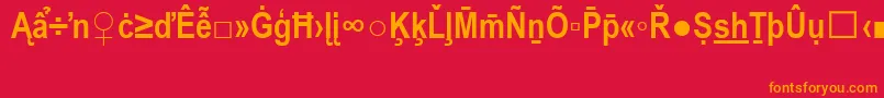 ArialNarrowSpecialG2Bold Font – Orange Fonts on Red Background