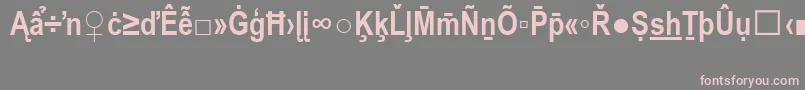 ArialNarrowSpecialG2Bold Font – Pink Fonts on Gray Background